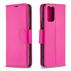 Funda de Cuero Cartera con Soporte Carcasa B06F para Xiaomi Poco M5S Rosa Roja