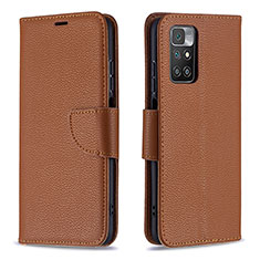 Funda de Cuero Cartera con Soporte Carcasa B06F para Xiaomi Redmi 10 (2022) Marron