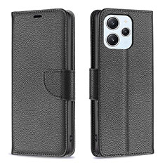 Funda de Cuero Cartera con Soporte Carcasa B06F para Xiaomi Redmi 12 4G Negro