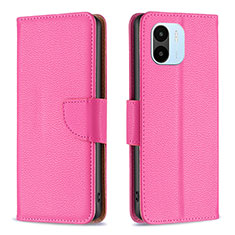 Funda de Cuero Cartera con Soporte Carcasa B06F para Xiaomi Redmi A1 Rosa Roja