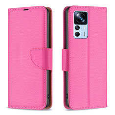 Funda de Cuero Cartera con Soporte Carcasa B06F para Xiaomi Redmi K50 Ultra 5G Rosa Roja