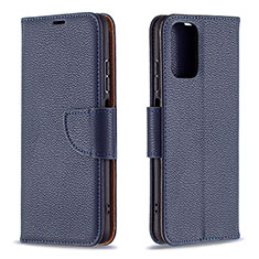 Funda de Cuero Cartera con Soporte Carcasa B06F para Xiaomi Redmi Note 10 4G Azul