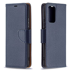 Funda de Cuero Cartera con Soporte Carcasa B06F para Xiaomi Redmi Note 10 Pro Max Azul