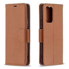 Funda de Cuero Cartera con Soporte Carcasa B06F para Xiaomi Redmi Note 10 Pro Max Marron