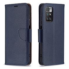 Funda de Cuero Cartera con Soporte Carcasa B06F para Xiaomi Redmi Note 11 4G (2021) Azul