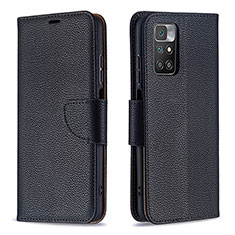 Funda de Cuero Cartera con Soporte Carcasa B06F para Xiaomi Redmi Note 11 4G (2021) Negro