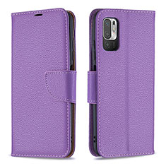 Funda de Cuero Cartera con Soporte Carcasa B06F para Xiaomi Redmi Note 11 SE 5G Morado