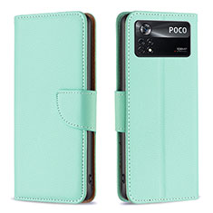 Funda de Cuero Cartera con Soporte Carcasa B06F para Xiaomi Redmi Note 11E Pro 5G Verde