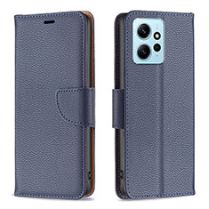 Funda de Cuero Cartera con Soporte Carcasa B06F para Xiaomi Redmi Note 12 4G Azul