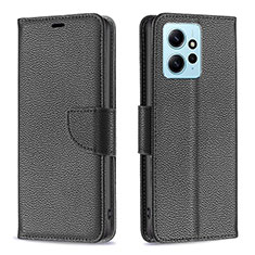 Funda de Cuero Cartera con Soporte Carcasa B06F para Xiaomi Redmi Note 12 4G Negro