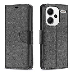 Funda de Cuero Cartera con Soporte Carcasa B06F para Xiaomi Redmi Note 13 Pro+ Plus 5G Negro