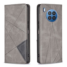 Funda de Cuero Cartera con Soporte Carcasa B07F para Huawei Honor 50 Lite Gris