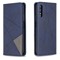 Funda de Cuero Cartera con Soporte Carcasa B07F para Huawei Honor 9X Azul