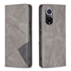 Funda de Cuero Cartera con Soporte Carcasa B07F para Huawei Nova 9 Gris