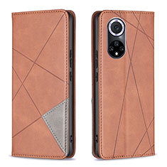 Funda de Cuero Cartera con Soporte Carcasa B07F para Huawei Nova 9 Marron