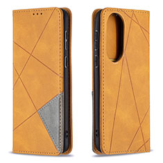 Funda de Cuero Cartera con Soporte Carcasa B07F para Huawei P50 Marron Claro