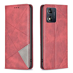 Funda de Cuero Cartera con Soporte Carcasa B07F para Motorola Moto E13 Rojo