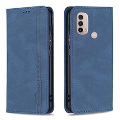 Funda de Cuero Cartera con Soporte Carcasa B07F para Motorola Moto E30 Azul