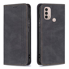 Funda de Cuero Cartera con Soporte Carcasa B07F para Motorola Moto E30 Negro