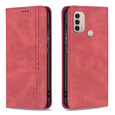 Funda de Cuero Cartera con Soporte Carcasa B07F para Motorola Moto E40 Rojo