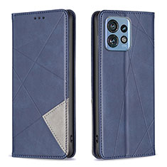 Funda de Cuero Cartera con Soporte Carcasa B07F para Motorola Moto Edge Plus (2023) 5G Azul