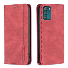 Funda de Cuero Cartera con Soporte Carcasa B07F para Motorola Moto G42 Rojo