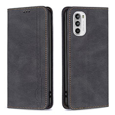 Funda de Cuero Cartera con Soporte Carcasa B07F para Motorola MOTO G52 Negro