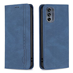 Funda de Cuero Cartera con Soporte Carcasa B07F para Motorola Moto G62 5G Azul