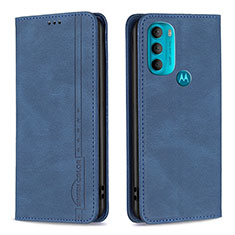 Funda de Cuero Cartera con Soporte Carcasa B07F para Motorola Moto G71 5G Azul