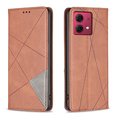 Funda de Cuero Cartera con Soporte Carcasa B07F para Motorola Moto G84 5G Marron