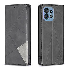 Funda de Cuero Cartera con Soporte Carcasa B07F para Motorola Moto X40 5G Negro