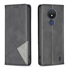 Funda de Cuero Cartera con Soporte Carcasa B07F para Nokia C21 Negro