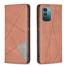 Funda de Cuero Cartera con Soporte Carcasa B07F para Nokia G11 Marron