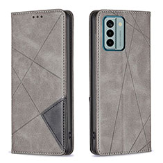 Funda de Cuero Cartera con Soporte Carcasa B07F para Nokia G22 Gris