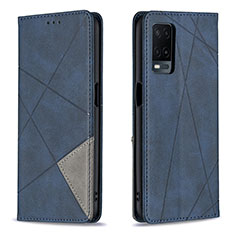 Funda de Cuero Cartera con Soporte Carcasa B07F para Oppo A54 4G Azul