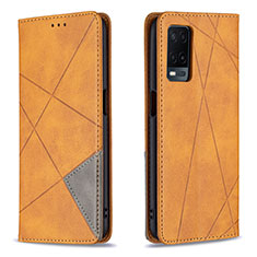 Funda de Cuero Cartera con Soporte Carcasa B07F para Oppo A54 4G Marron Claro