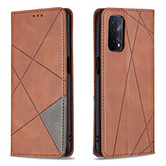 Funda de Cuero Cartera con Soporte Carcasa B07F para Oppo A54 5G Marron