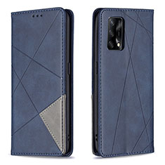 Funda de Cuero Cartera con Soporte Carcasa B07F para Oppo A74 4G Azul