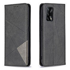 Funda de Cuero Cartera con Soporte Carcasa B07F para Oppo A74 4G Negro