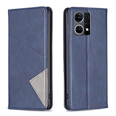 Funda de Cuero Cartera con Soporte Carcasa B07F para Oppo F21 Pro 4G Azul