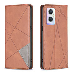 Funda de Cuero Cartera con Soporte Carcasa B07F para Oppo F21 Pro 5G Marron