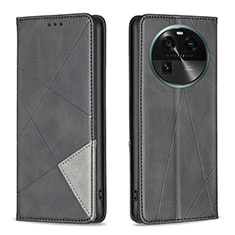 Funda de Cuero Cartera con Soporte Carcasa B07F para Oppo Find X6 5G Negro