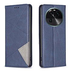 Funda de Cuero Cartera con Soporte Carcasa B07F para Oppo Find X6 Pro 5G Azul