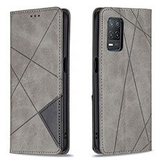 Funda de Cuero Cartera con Soporte Carcasa B07F para Realme 8 5G Gris