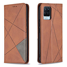 Funda de Cuero Cartera con Soporte Carcasa B07F para Realme 8 Pro Marron