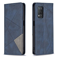 Funda de Cuero Cartera con Soporte Carcasa B07F para Realme 9 5G India Azul