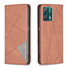 Funda de Cuero Cartera con Soporte Carcasa B07F para Realme 9 5G Marron