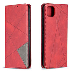 Funda de Cuero Cartera con Soporte Carcasa B07F para Realme C11 (2021) Rojo