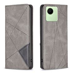 Funda de Cuero Cartera con Soporte Carcasa B07F para Realme C30 Gris