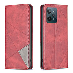 Funda de Cuero Cartera con Soporte Carcasa B07F para Realme C31 Rojo